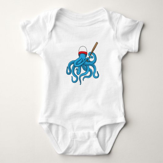 Octopus Baseball Baseball Romper (Voorkant)