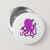 Octopus Baseball Baseball Ronde Button 7,6 Cm (Voorkant /achterkant)