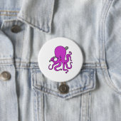 Octopus Baseball Baseball Ronde Button 7,6 Cm (In situ)
