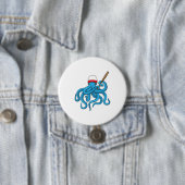 Octopus Baseball Baseball Ronde Button 7,6 Cm (In situ)