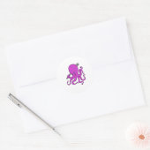 Octopus Baseball Baseball Ronde Sticker (Envelop)