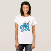 Octopus Baseball Baseball T-shirt (Voorkant volledig)