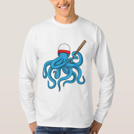 Octopus Baseball Baseball T-shirt (Voorkant)