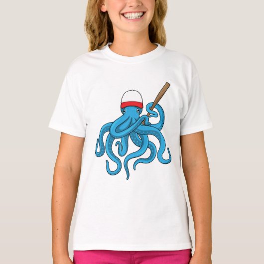 Octopus Baseball Baseball T-shirt (Voorkant)