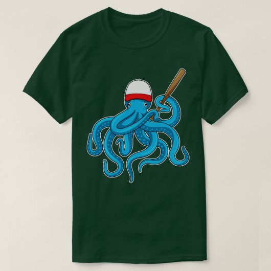 Octopus Baseball Baseball T-shirt (Design voorkant)