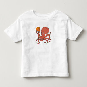 Octopus Basketball speler Basketball Kinder Shirts