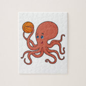 Octopus Basketball speler Basketball Legpuzzel (Verticaal)