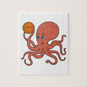 Octopus Basketball speler Basketball Legpuzzel