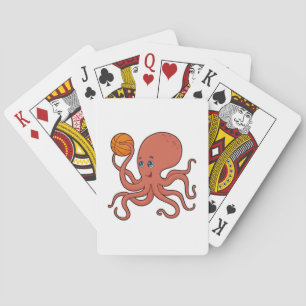 Octopus Basketball speler Basketball Pokerkaarten
