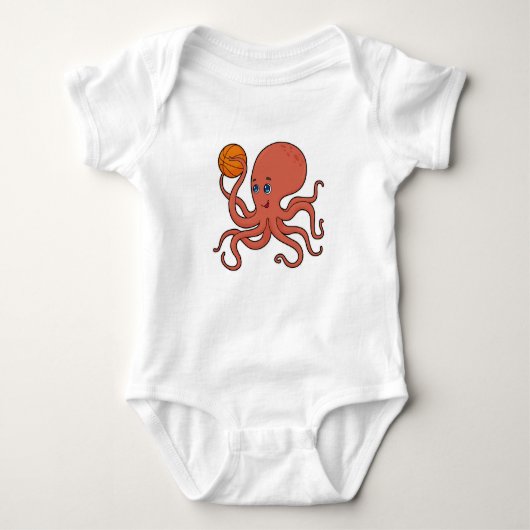 Octopus Basketball speler Basketball Romper (Voorkant)