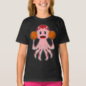 Octopus Basketball speler Basketball T-shirt (Voorkant)
