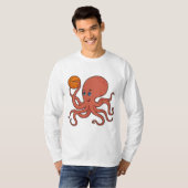 Octopus Basketball speler Basketball T-shirt (Voorkant volledig)