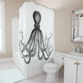 Octopus Bathroom Decorting Ideeën Douchegordijn (In situ)