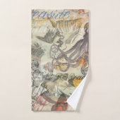 Octopus Beach Antiek kuststeampunk Bad Handdoek (Handdoek)