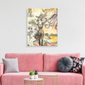 Octopus Beach Antiek kuststeampunk Canvas Afdruk (Insitu (Woonkamer))