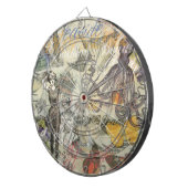 Octopus Beach Antiek kuststeampunk Dartbord (Voorkant Rechts)