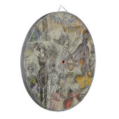 Octopus Beach Antiek kuststeampunk Dartbord (Voorkant Links)