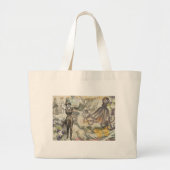 Octopus Beach Antiek kuststeampunk Grote Tote Bag (Voorkant)
