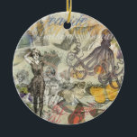 Octopus Beach Antiek kuststeampunk Keramisch Ornament<br><div class="desc">Dit afbeelding combineert afbeeldingen ouderwets strandplezier. Dit octopus- en badbeautyafbeelding is een collage van antiek afbeeldingen uit de jaren 1800 en vroege jaren 1900. De octopus ziet hoe Victoriaans badschoonheden hun antiek badpakken shows voor een dag op het strand. Leuk en mooi en een beetje eng! Deze steampunk strand collage...</div>