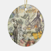 Octopus Beach Antiek kuststeampunk Keramisch Ornament (Links)