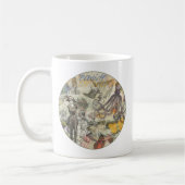 Octopus Beach Antiek kuststeampunk Koffiemok (Links)