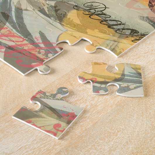 Octopus Beach Antiek kuststeampunk Legpuzzel (Zijkant)