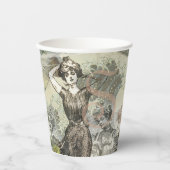 Octopus Beach Antiek kuststeampunk Papieren Bekers (Voorkant)