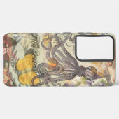 Octopus Beach Antiek kuststeampunk Samsung Galaxy Hoesje (Linkerkant)
