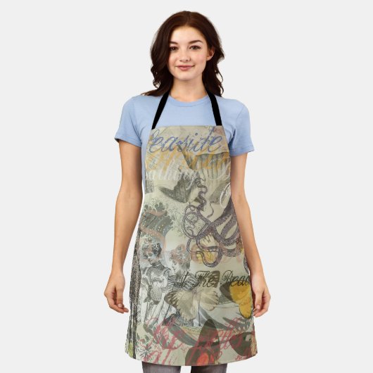 Octopus Beach Antiek kuststeampunk Schort (Gedragen)