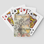 Octopus Beach Antiek kuststeampunk Speelkaarten (Achterkant)