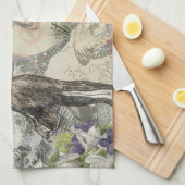 Octopus Beach Antiek kuststeampunk Theedoek (Quarter Fold)