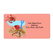 Octopus Beach Crab Labels (Voorkant)