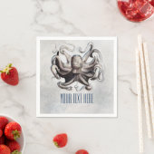  Octopus Beach Elegant Wedding Napkins Servetten (Insitu)