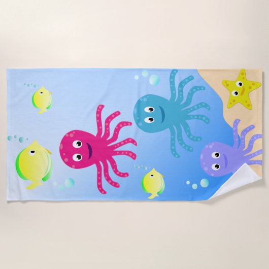 Octopus Beach Towel Strandlaken (Voorkant)
