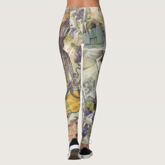 Octopus Beach Vacation Victoriaans Gothic Fun Leggings (Achterkant)