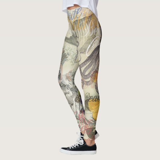 Octopus Beach Vacation Victoriaans Gothic Fun Leggings (Links)