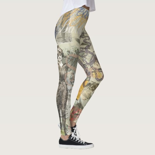 Octopus Beach Vacation Victoriaans Gothic Fun Leggings (Rechts)