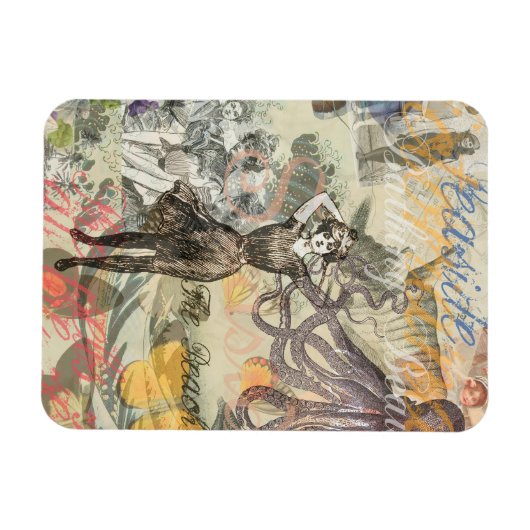 Octopus Beach Vacation Victoriaans Gothic Fun Magneet (Horizontaal)