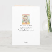 Octopus Beach Wedding Kaart (Achterkant)