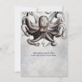 Octopus Beach Zee Zout Bruiloft RSVP Kaart (Achterkant)