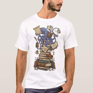 Octopus Bibliothecaris over Boeken T-shirt