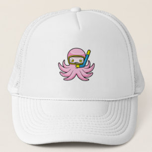 Octopus bij duiken met Snorkel en zwembril Trucker Pet