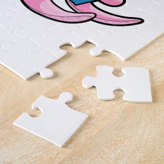 Octopus bij het lezen van een boek legpuzzel (Zijkant)