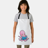 Octopus bij het lezen van een boek schort (Insitu)