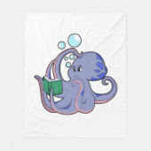 Octopus bij lezen boek fleece deken (Voorkant)