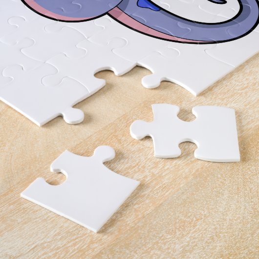 Octopus bij lezen boek legpuzzel (Zijkant)