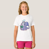 Octopus bij lezen boek t-shirt (Voorkant volledig)
