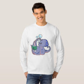 Octopus bij lezen boek t-shirt (Voorkant volledig)