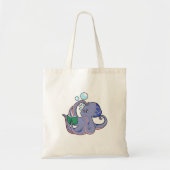 Octopus bij lezen boek tote bag (Voorkant)