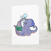 Octopus bij lezen met boek kaart (Voorkant)